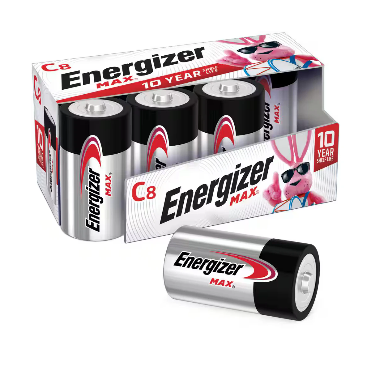 MAX C Alkaline Batteries - 8 Pack