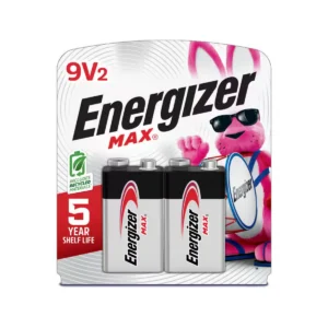 MAX 9V Alkaline Batteries - 2 Pack