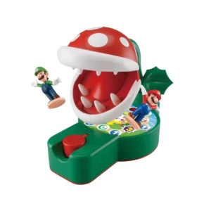 Super Mario Epoch Games Super Mario Piranha Plant Escape!, Tabletop Skill and Action Game with Collectible Super Mario Action Figures, Ages 4+