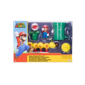 Super Mario World of Nintendo Super Mario 2.5 inch Action Figure Playset Soda Jungle Diorama