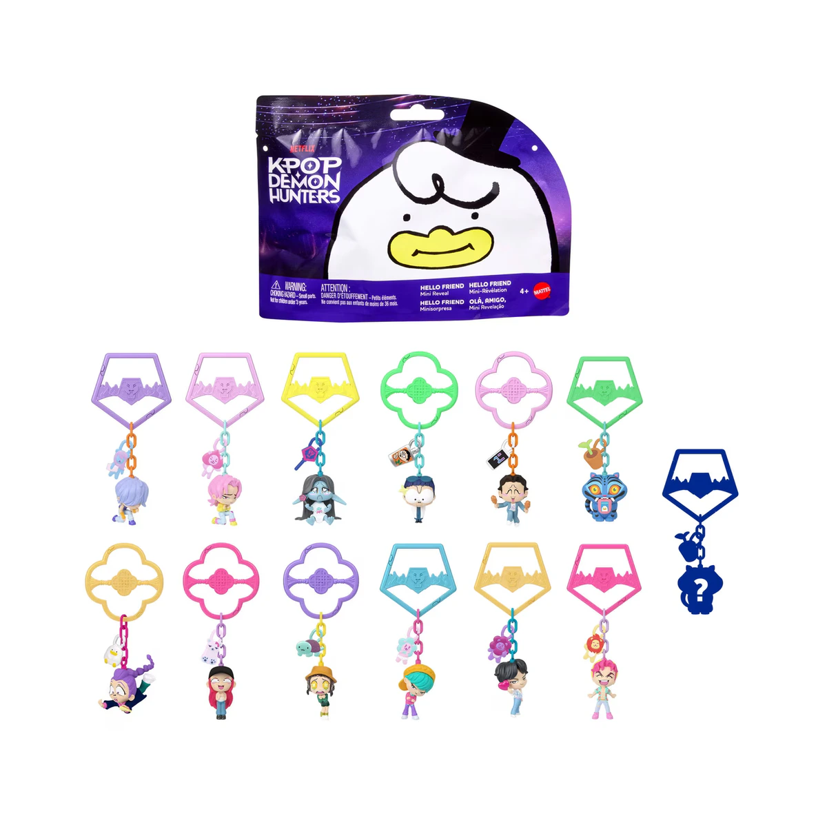 KPOP DEMON HUNTERS , Mini Collectible Keychain Figures, HUNTR/X, Saja Boys, Derpy, Sussie, & Accessories