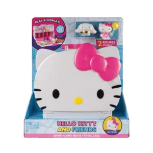 Sanrio Hello Kitty and Friends Bring-Along Bestie Travel Case - Play & Display Toy with 2 Figures, Storage, & 3 Play Areas with Accessories