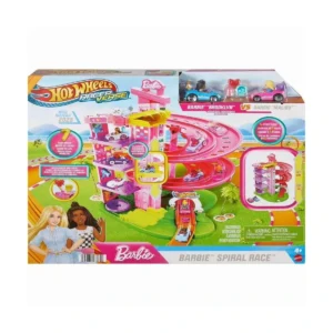Mattel Hot Wheels RacerVerse Barbie Spiral Race Playset Malibu / Brooklyn Toy Car New