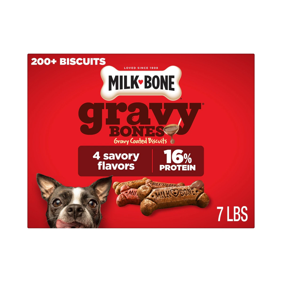 GravyBones Gravy Coated Biscuit Small Dog Treats, 7-lb Box