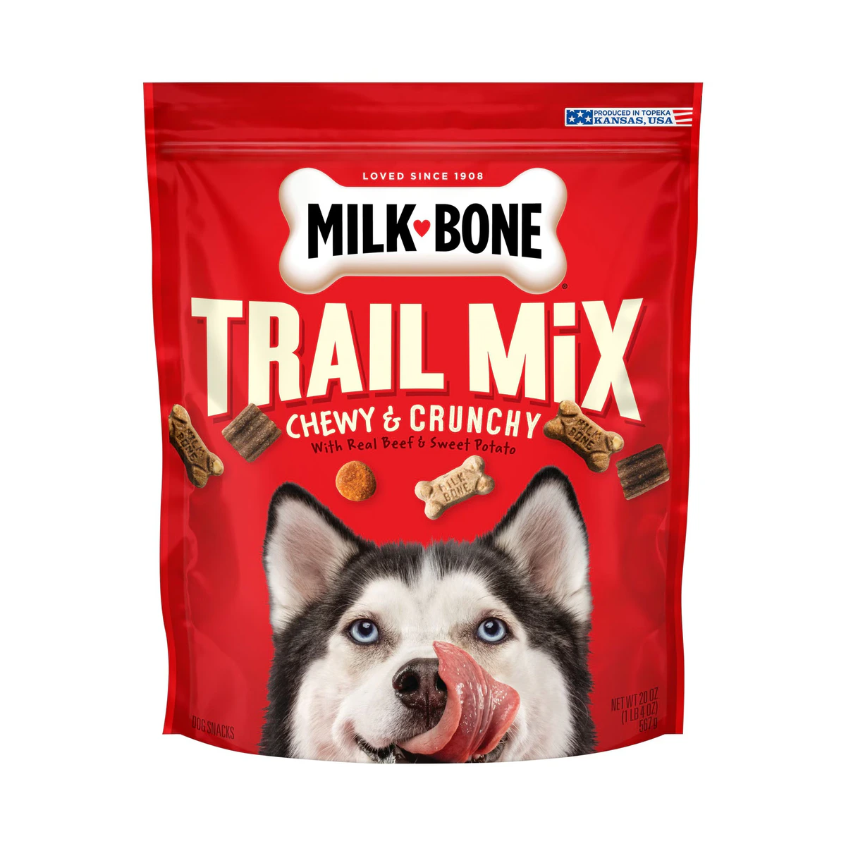 Trail Mix Real Beef & Sweet Potato Dog Treats, 20-oz Bag