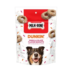 Dunkin' Vanilla Glaze Dog Treats, 8-oz Bag
