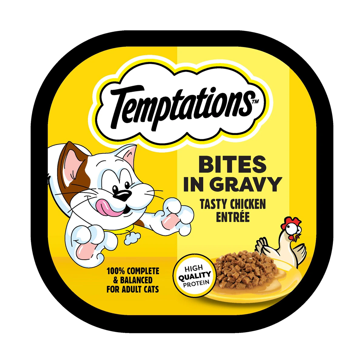 Tasty Chicken Bites in Gravy Wet Cat Food, 3.5-oz Trays, Case of 24