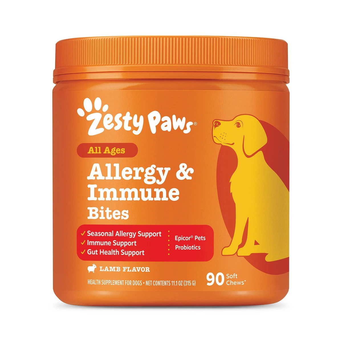 Allergy & Immune Bites Lamb Flavored Soft Chews for Dogs, 90 Count
