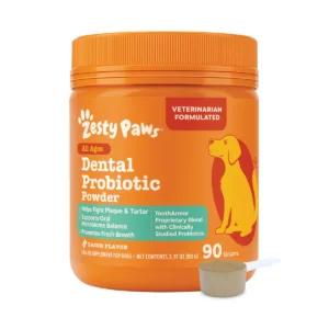 Bacon Flavored Dental Support Powder for Dogs, 3.17-oz Jar