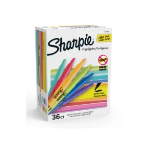 Pocket Highlighters, Assorted Colors, Chisel Tip, 36 Count