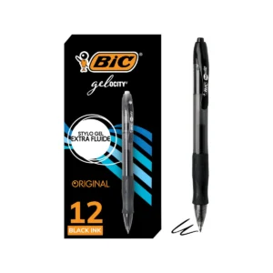 Gelocity Original Gel Pens, Medium Point 0.7mm, Black, 12 Count
