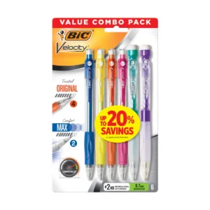 Velocity Original and Max Mechanical Pencil Combo Pack, 0.7mm, 6 Count