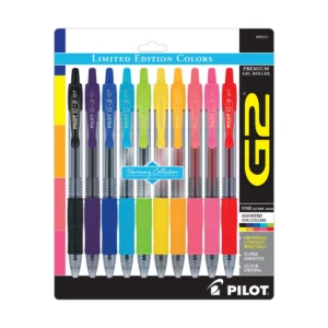 G2 Premium Retractable Gel Ink Pens, Fine Point, Assorted Ink, 10 Count