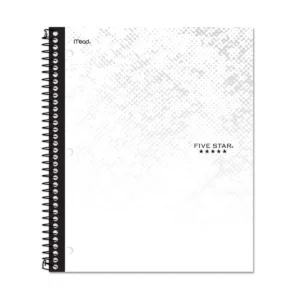 1 Subject College Ruled Spiral Notebook, White, 100 Sheets
