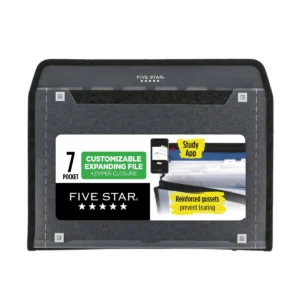 Customizable 7-Pocket Expanding File, Black