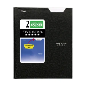 Pocket and Prong Paper Folder, Black