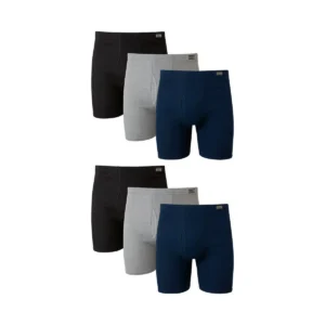 Covered Waistband Moisture-Wicking Boxer Briefs, 6 Pack