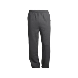 Fleece Elastic-Bottom Pocketed Sweatpants, Dark Heather