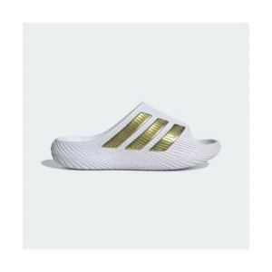 Purechill Slides, Cloud White and Gold Metallic