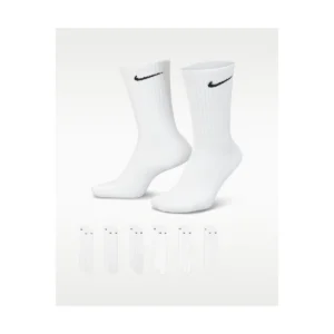 Everyday Cushioned Training Crew Socks, White, 6 Pairs