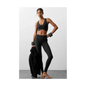High-Waist Airbrush Legging, Black