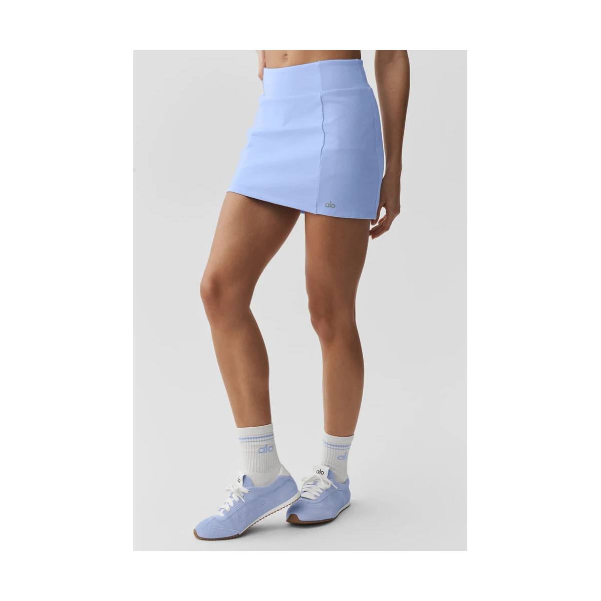 Airbrush High-Waist Good Form Tennis Skirt, Light Provence Blue