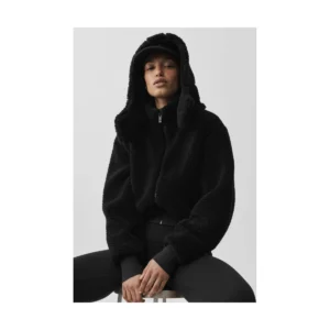 Foxy Sherpa Jacket, Black
