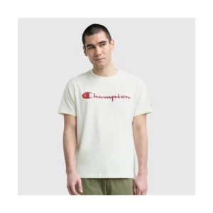 Classic Graphic T-Shirt with Script Logo, Unbleached Cotton