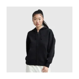 Powerblend Fleece Zip-Up Hoodie with C Logo, Black