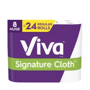 Signature Cloth Kitchen Paper Towels - 8 Huge Rolls, 165 Sheets