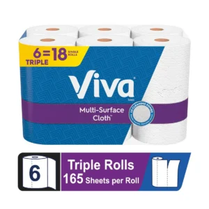 Multi-Surface Cloth Paper Towels - 6 Triple Rolls