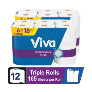 Multi-Surface Cloth Paper Towels - 12 Triple Rolls