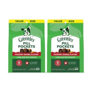 Pill Pockets Hickory Smoke Flavor Capsule Size Dog Treats - 120 Count