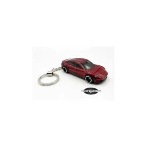 Taycan Turbo S Maroon 1:64 Diecast Keychain