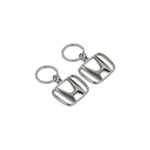 H Emblem Chrome Metal Keychain - 2 Pack