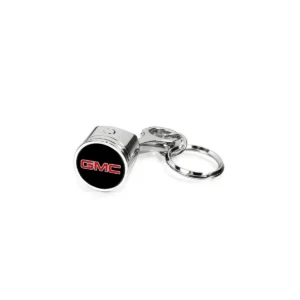 Red Logo Engine Piston Chrome Keychain