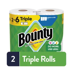 White Select-A-Size Paper Towel Roll - 2 Triple Rolls