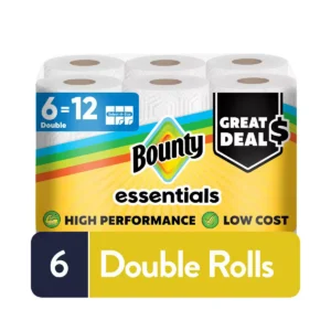 Essentials Select-A-Size White Paper Towel Roll - 6 Double Rolls