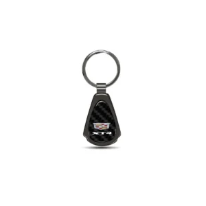 XT4 Carbon Fiber Gunmetal Teardrop Keychain