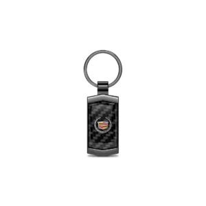 Logo Carbon Fiber Gunmetal Case Keychain