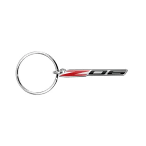 Corvette C8 Z06 Logo Shape 3D Die-Cut Metal Keychain Charm