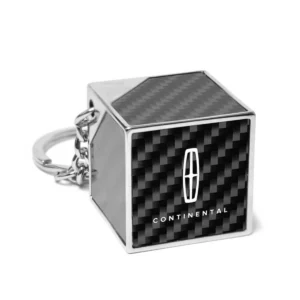 Continental Carbon Fiber Cube Block Keychain
