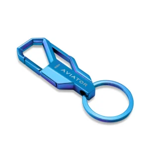 Aviator Metallic Blue Carabiner Keychain