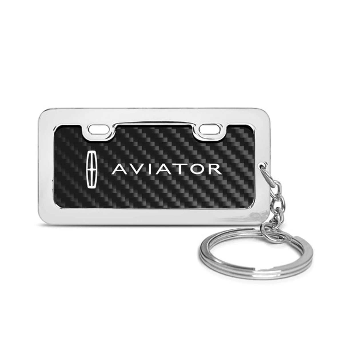 Aviator Carbon Fiber Mini License Frame Keychain