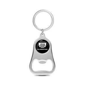 Gladiator Black Logo Bottle Opener Keychain