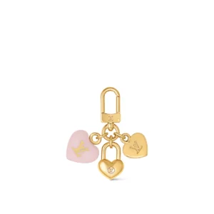 Micro Charms LV Heart Key Holder