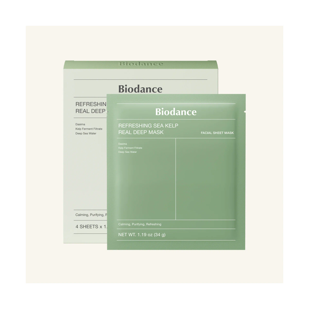 Refreshing Sea Kelp Real Deep Mask 4 Sheets