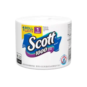 Single Roll White Toilet Tissue - 1000 Sheets