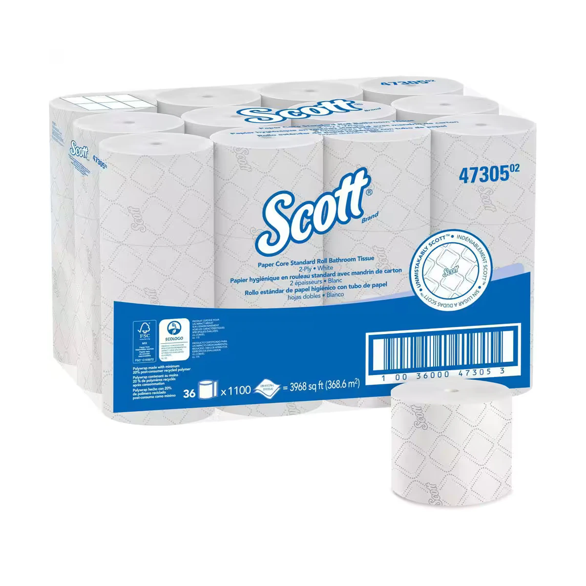 Small Core High-Capacity Toilet Tissue - 36 Rolls
