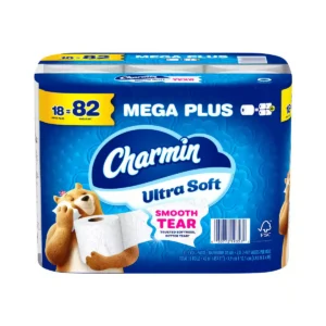 Ultra Soft Smooth Tear Toilet Paper - 18 Mega Plus Rolls